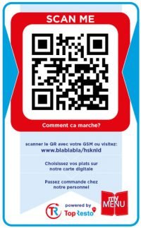 Abwaschbare Sticker Digitale Speisekarte QR Code Luxemburg Deutschland