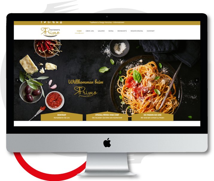 Günstige professionelle Website inklusive Wartung und Änderungen Restaurant Gastronomie Website